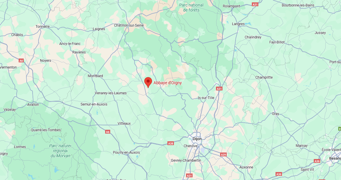 Carte de situation Dijon-Châtillon